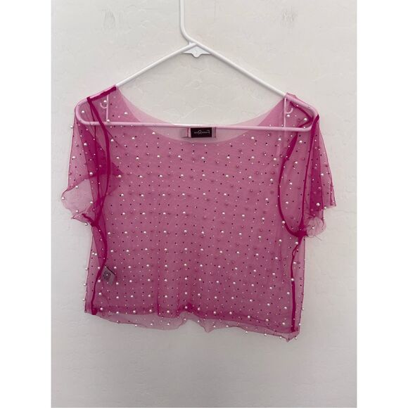 FADED ROSE Embellished Top Size Medium - Picture 3 of 4